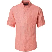 Casa Moda Oranje overhemd Casual fit korte mouw