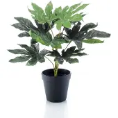 Emerald Fatsia in plastic pot 30 cm/9 lvs kunstplant