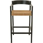 Jline Barstool emma teak black/brown