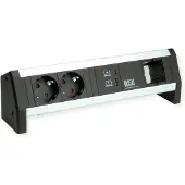 Bachmann DESK 2xBeschermingscontact USB A&C, USB-lader 22W 1xABD GST18