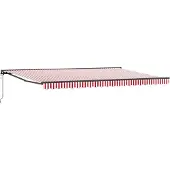vidaXL Zonnescherm Frame Rood en Wit 500 × 300 cm