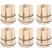 Nobrand Aanstekerhout, 7,5 x 8 cm, hout, naturel, 6 stuks