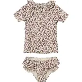 Salted Stories Meisjes Zwemkleding Sparkly Flower Set - Ecru - Maat 122/128