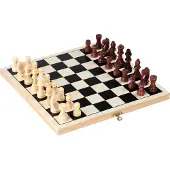Goki Schaakbord plooibaar, veldgrootte 30mm, 26x13x3cm