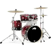 PDP Concept Maple 4-Piece Red to Black Fade 4d. shellset