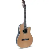 Ovation CS24C-4-G Celebrity Traditional CS Standard Mid Cutaway elektrisch-akoestische klassieke gitaar, naturel