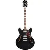 D'angelico Premier DC Solid Black semi-akoestische gitaar