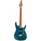 Fazley Sunrise Series Seawave Transparent Blue elektrische gitaar met deluxe gigbag