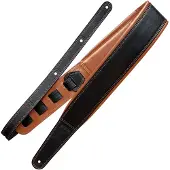Richter 1711 Black / Olive Springbreak I Nappa Lederen gitaarband met padding