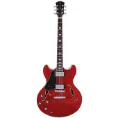 Sire Larry Carlton H7L See Through Red linkshandige semi-akoestische gitaar