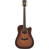 D'angelico Excel Bowery Dreadnought CE Autumn Burst elektrisch-akoestische westerngitaar met gigbag