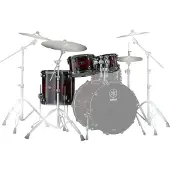 Yamaha JLHP4F3UMS Live Custom Hybrid Oak Magma Sunburst 3d. tom set