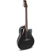 Ovation Celebrity Elite Deluxe Deep Contour CDX40-5-G Black Satin elektrisch-akoestische westerngitaar