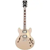 D'angelico Premier DC XT Satin Desert Gold semi-akoestische gitaar met gigbag