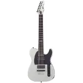 ESP E-II T-B7 Baritone Snow White 7-snarige elektrische gitaar met koffer