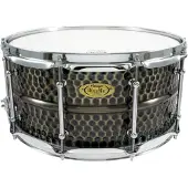 WorldMax BKH-6514SH - BLACK DAWG 14" X 6.5" SNARE DRUM - HAMMERED BRASS SHELL