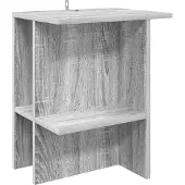 vidaXL Salontafel Sonoma-grijs, 40 x 30 x 49 cm, houtvezel
