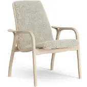 Swedese Laminett Fauteuil Eik wit gepigmenteerd / schapenvacht Moonlight (beige)