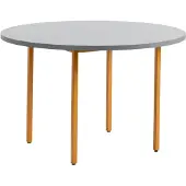 HAY Two-Colour eettafel Ø120 cm Ochre-light grey