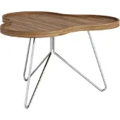 Swedese Flower mono Tafel Special Edition 62x66 cm H39 cm-geverfd walnoot-verchroomd staal