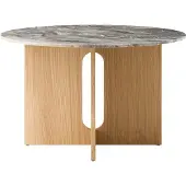 Audo Copenhagen Androgyne Round Eettafel 120 cm | Natural Oak | Grey Galaxy Marble