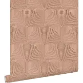 ESTAhome behang 3D-motief terracotta roze - 50 x 900 cm - 131104