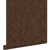 ESTAhome behang grafische lijnen donkerbruin - 50 x 900 cm - 131413