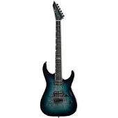ESP E-Ii M-Ii Hipshot Burl Maple Mercury Blue Burst