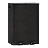 Happiq Dubbele Prullenbak 2x30L - RVS Pedaalemmer - Mat Zwart
