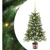 vidaXL Kerstboom met 150 LED met standaard Groen 90 cm PE