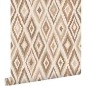 ESTAhome behang ruiten taupe - 50 x 900 cm - 131839
