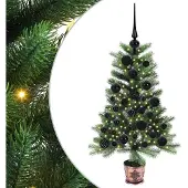 vidaXL Kerstboom met 150 LED met standaard Groen 90 cm PE