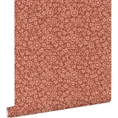 ESTAhome behang bloemetjes terracotta - 50 x 900 cm - 131671