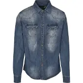 Brandit Overhemd 'Riley' blauw denim