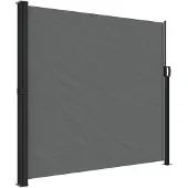 vidaXL Windscherm uittrekbaar 180x500 cm antracietkleurig