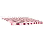 vidaXL Uitschuifbare luifel Rood en Wit 400 × 350 cm