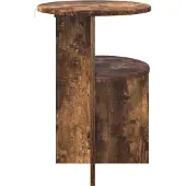 vidaXL Bijzettafel Gerookt eiken Ø 39,5 x 55 cm Bewerkt hout