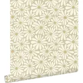 ESTAhome behang madeliefjes vergrijsd groen - 50 x 900 cm - 132005