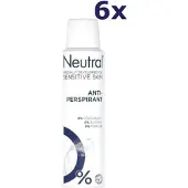 Neutral - Anti-Transpirant Deodorant Spray - Parfumvrij - 6 x 150 ml - Voordeelverpakking