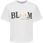 ONLY KIDS MINI T-shirt wit Meisjes Katoen Ronde hals Printopdruk - maat 122