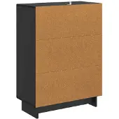 vidaXL Dressoir Zwart 66 x 34,5 x 90 cm Bewerkt hout