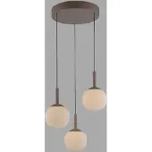JUST LIGHT Hanglamp Nami, dimbaar, bruin / roest, Woon-/ Eetkamer, metaal, hanglamp