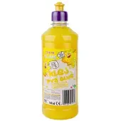Symag glitterlijm voor slijm PVA geel 500 ml - knutselplezier voor kinderen.