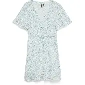 Vero Moda Blousejurk 'VMAlba' lichtblauw / donkergroen / wit