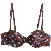 Next Bikinitop duifblauw / chocoladebruin