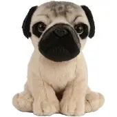 KEYCRAFT Knuffel - 16x7 cm - Mopshondpuppy - Beige - - OneSize - Knuffels