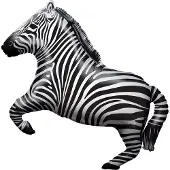 Kaleidoscope Folieballon Zebra Vorm 70 Cm Folie Zwart/wit