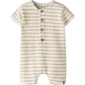 Lil´ Atelier Overall 'NBMTadeo' donkerbeige / wit