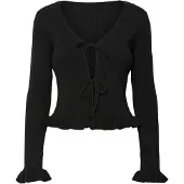Pieces Gebreid vest 'PCRagnhild' zwart