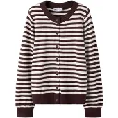 Name it Gebreid vest bruin / wit